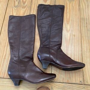 FRYE Steffi Leather Zip Tall Boot in Brown